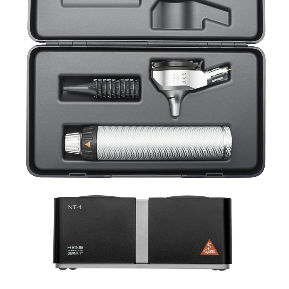 [HE_B-143.24.420] Otoscope BETA 400 LED F.O 3,5V, 10 spéculums AllSpec Ø4 mm, chargeur NT4, étui