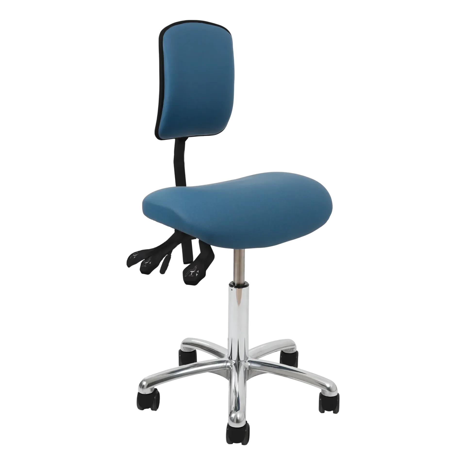 Vela Samba 150 Medical (Illusion 68746, 44-64 cm, Aluminum poli, Ø 50 cm, Sans repose-pieds, Roulettes doubles à mouvement freiné / inertiel)