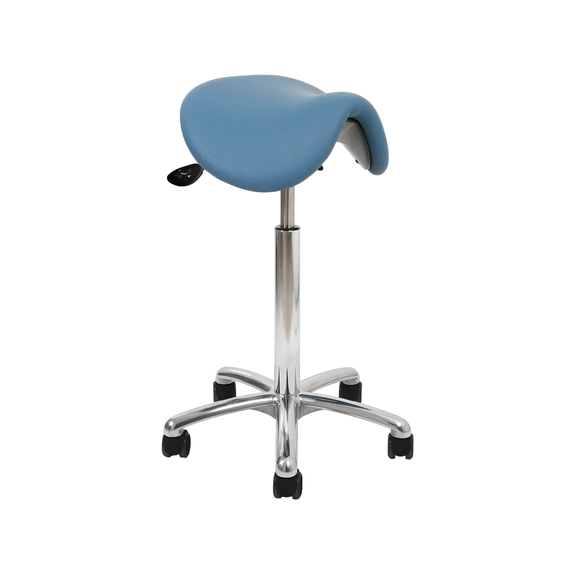 Vela Samba 400 Medical (Illusion 68746, Selle, Medium, 48-67 cm, Aluminum poli, Ø 50 cm, Sans repose-pieds, Roulettes souples pour surfaces dures)